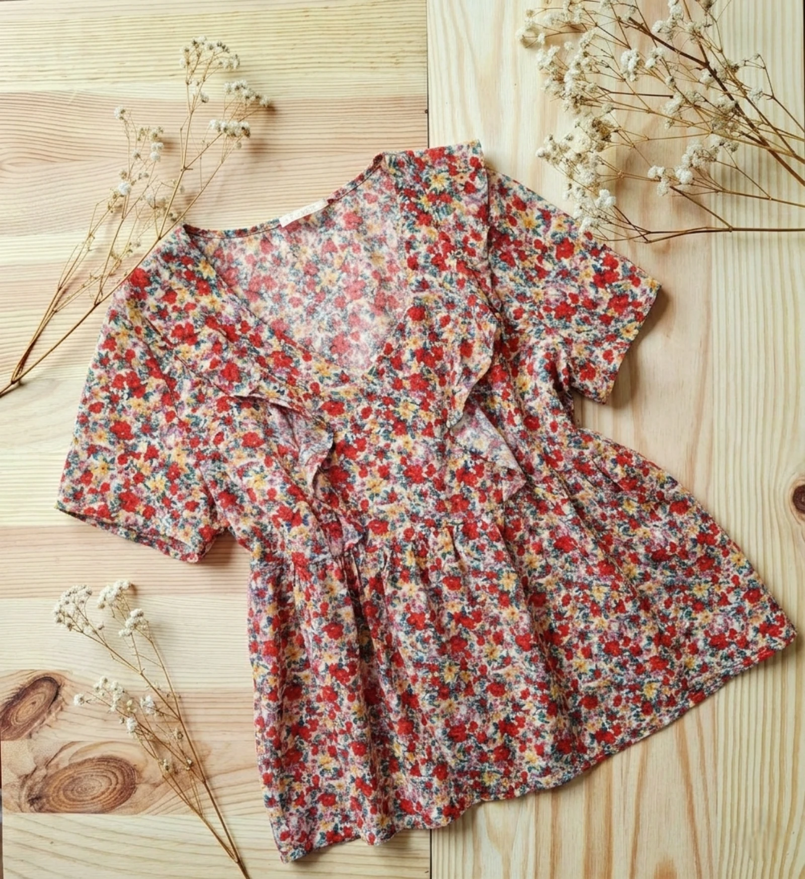 Blouse fleurie colorée – Lili LaLa – taille M – état proche du neuf
